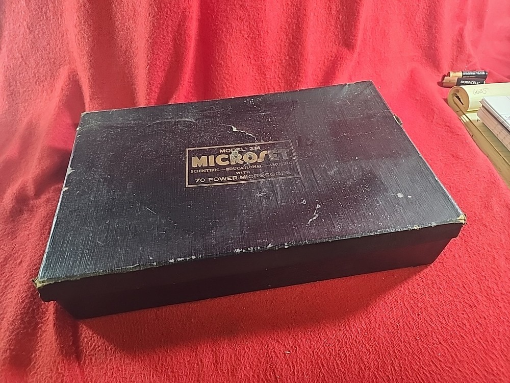Vintage1950's Microset Model 2M 70 X Microscope Set