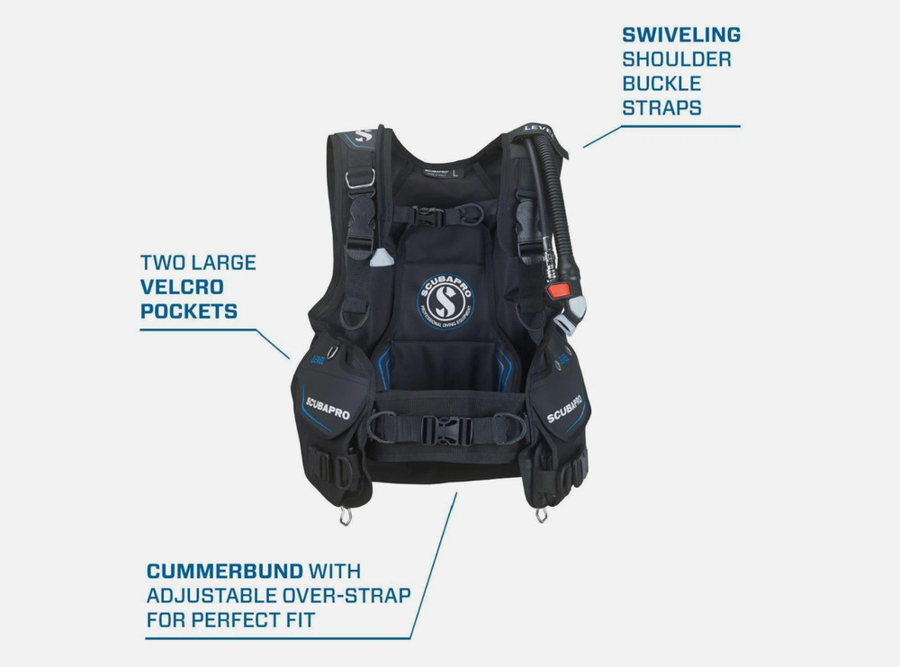 SCUBAPRO LEVEL BCD W/ BALANCED POWER INFLATOR (BPI) – SIZE (M) – 2020 MODEL