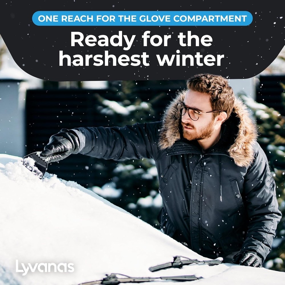 Professional Snow Scraper for Windshield - Safe & Quick Ice Removal Solution