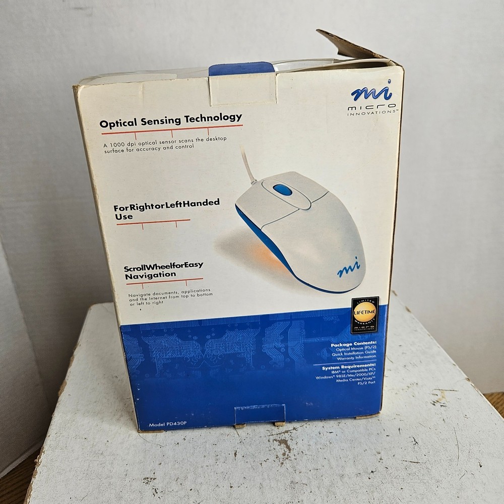 Micro Innovations PS/2 Optical Scroll Mouse Model PD430P