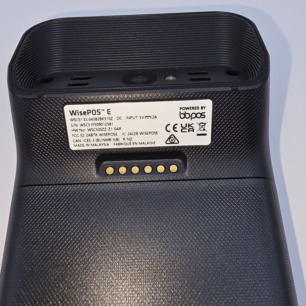 BBPOS WisePOS E Card Reader - Model: WSC 51 - with Battery and Docking Station