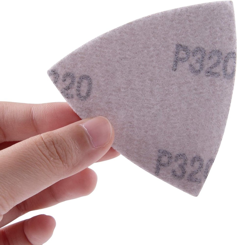 Durable Triangular Sandpaper for Oscillating Tools - 120 Sheets, Multiple Grits