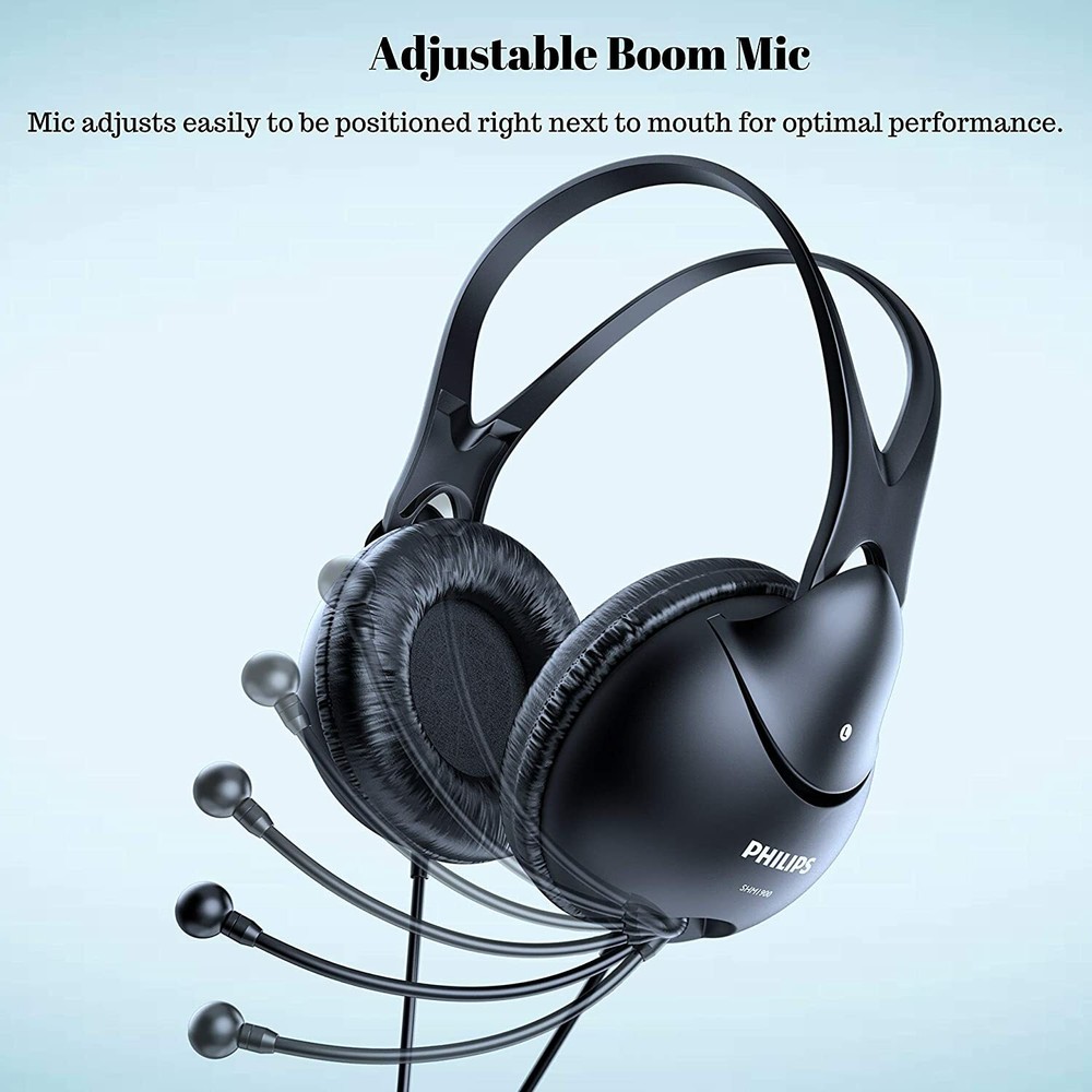 Wired Headset with Microphone Echo Cancelling Lightweight Headset PHILIPS M1900