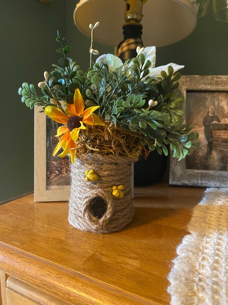 small handmade bee hive