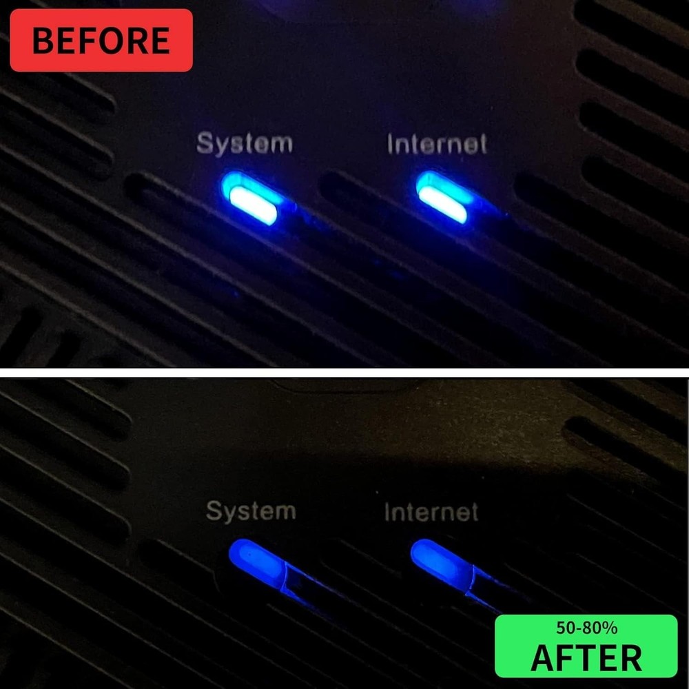 LED Light Dimming Stickers - 2 Sheets for 50% Brightness Control (Black & White)
