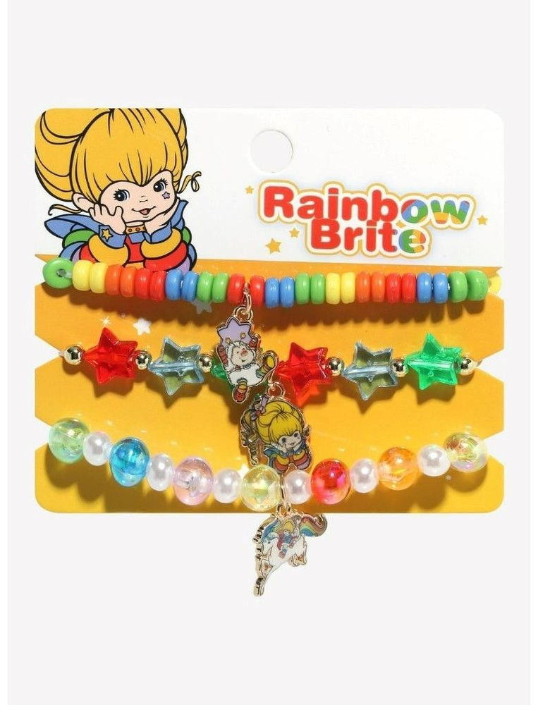 Rainbow Brite Character Bead Bracelet Set