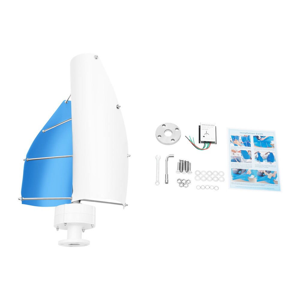 12V DC 3-Blades Helix Wind Power Turbine Generator Vertical Axis Controller