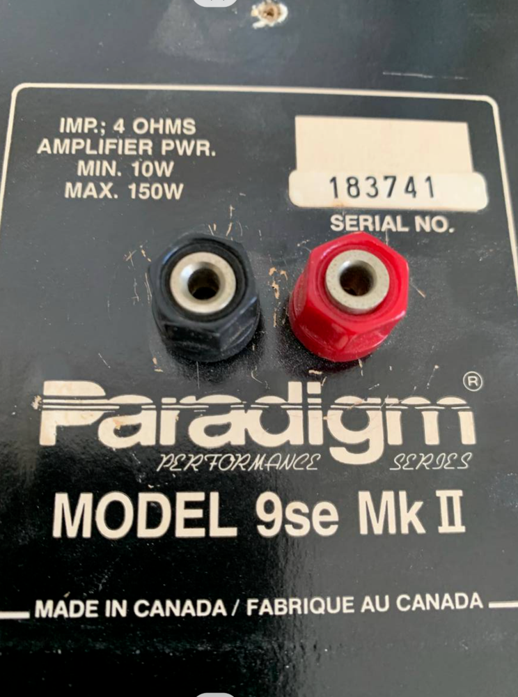 Pair of PARADIGM 9SE MK ll crossovers