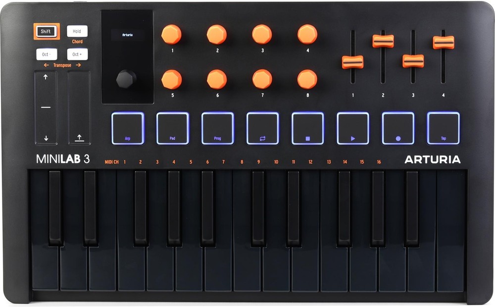 Arturia MiniLab 3 25 Slim-key Controller - Orange