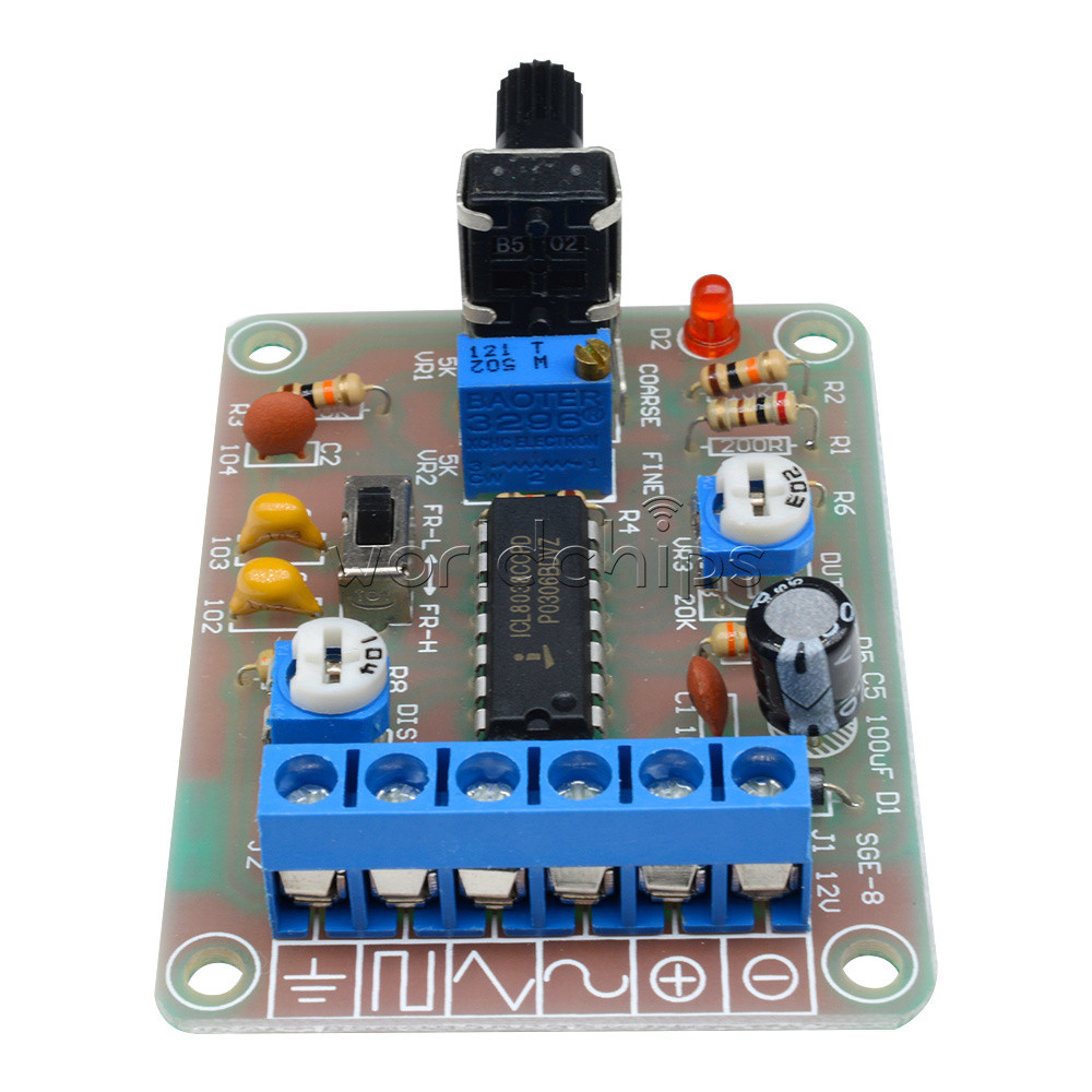 Sine Square Triangle Welded ICL8038 Monolithic Function Signal Generator Module