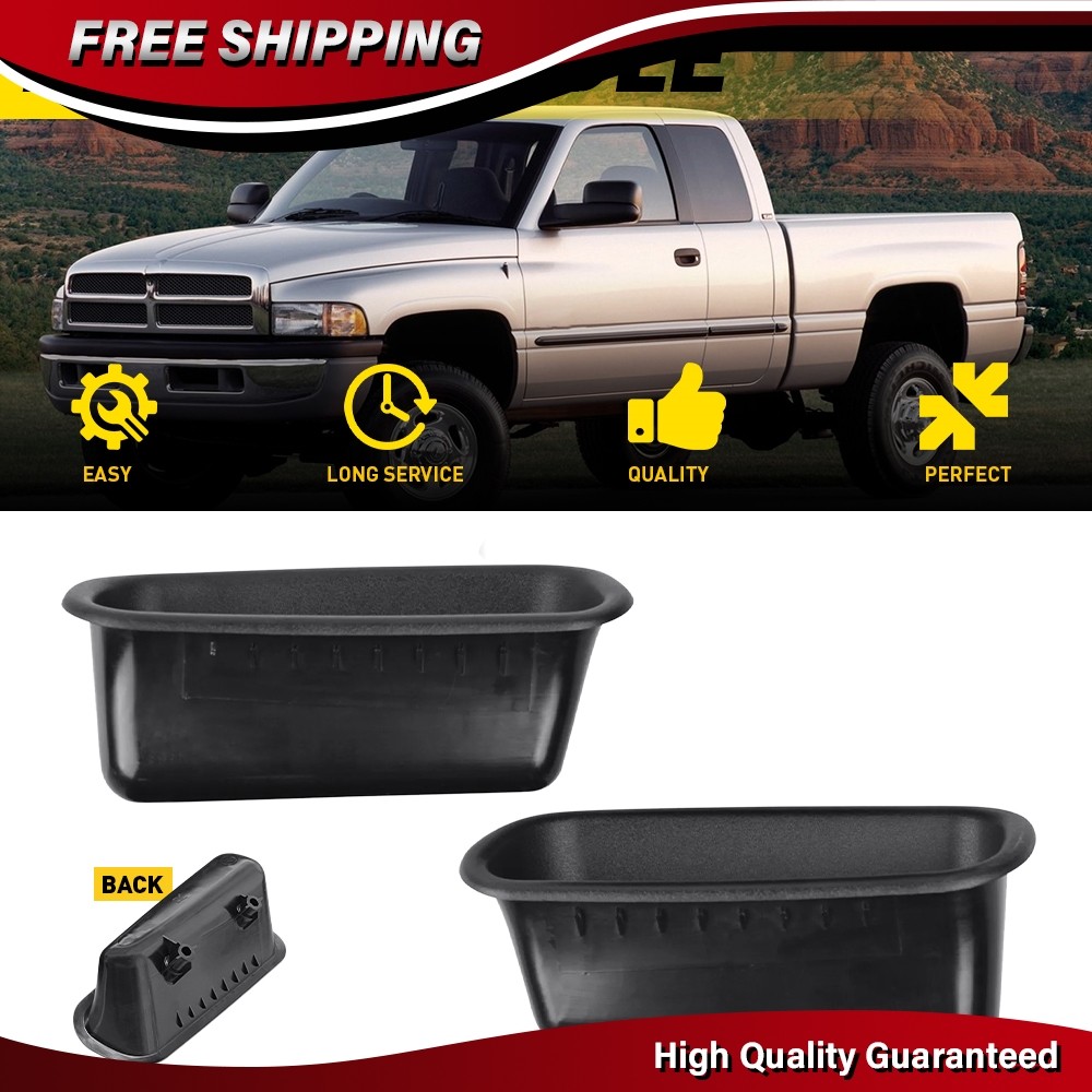 2X Front Door Pull Handle Cup Panel Armrest Cups For Dodge Ram 1500 2500 3500