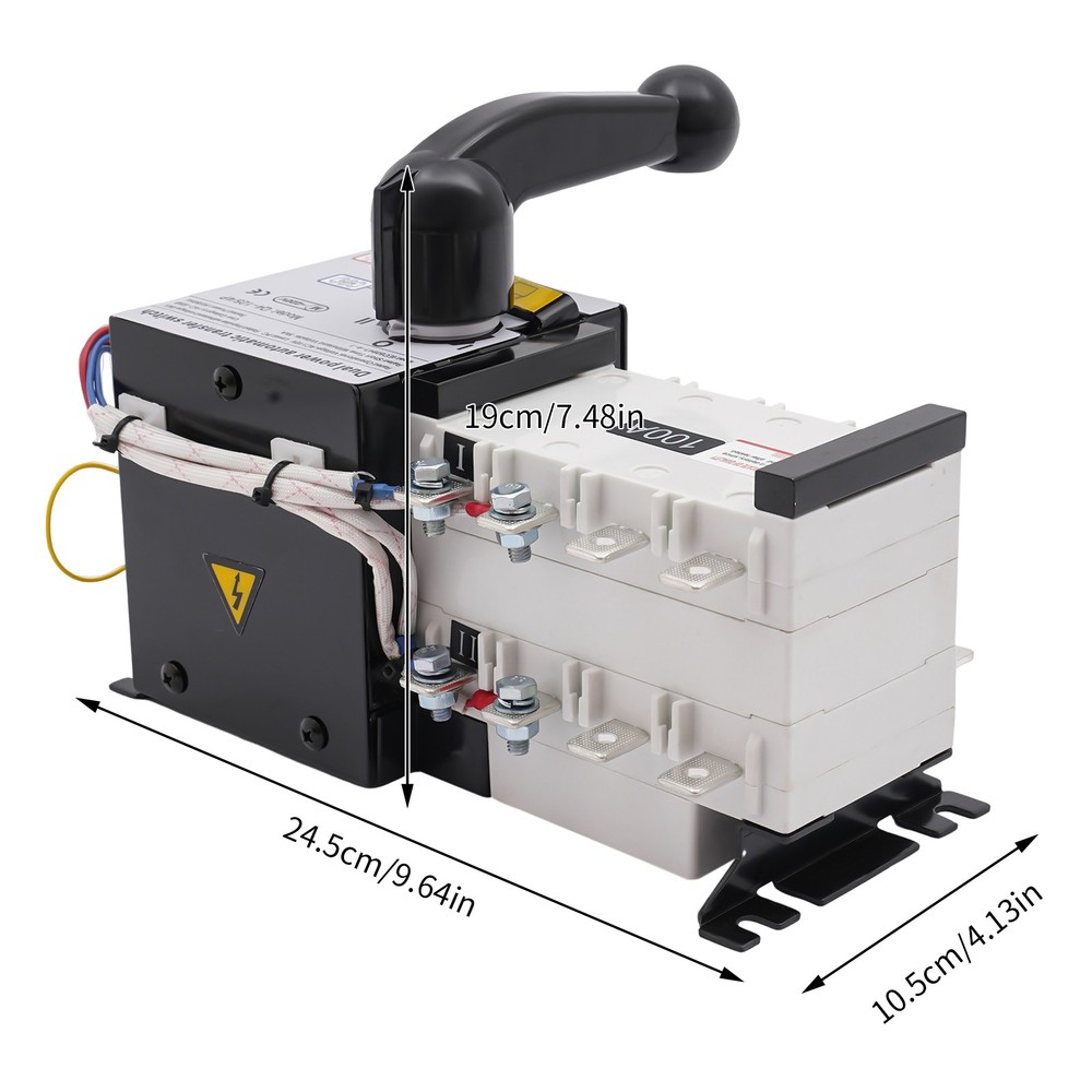 100AMP Dual Power Automatic Transfer Switch Changeover Isolation Generator USA