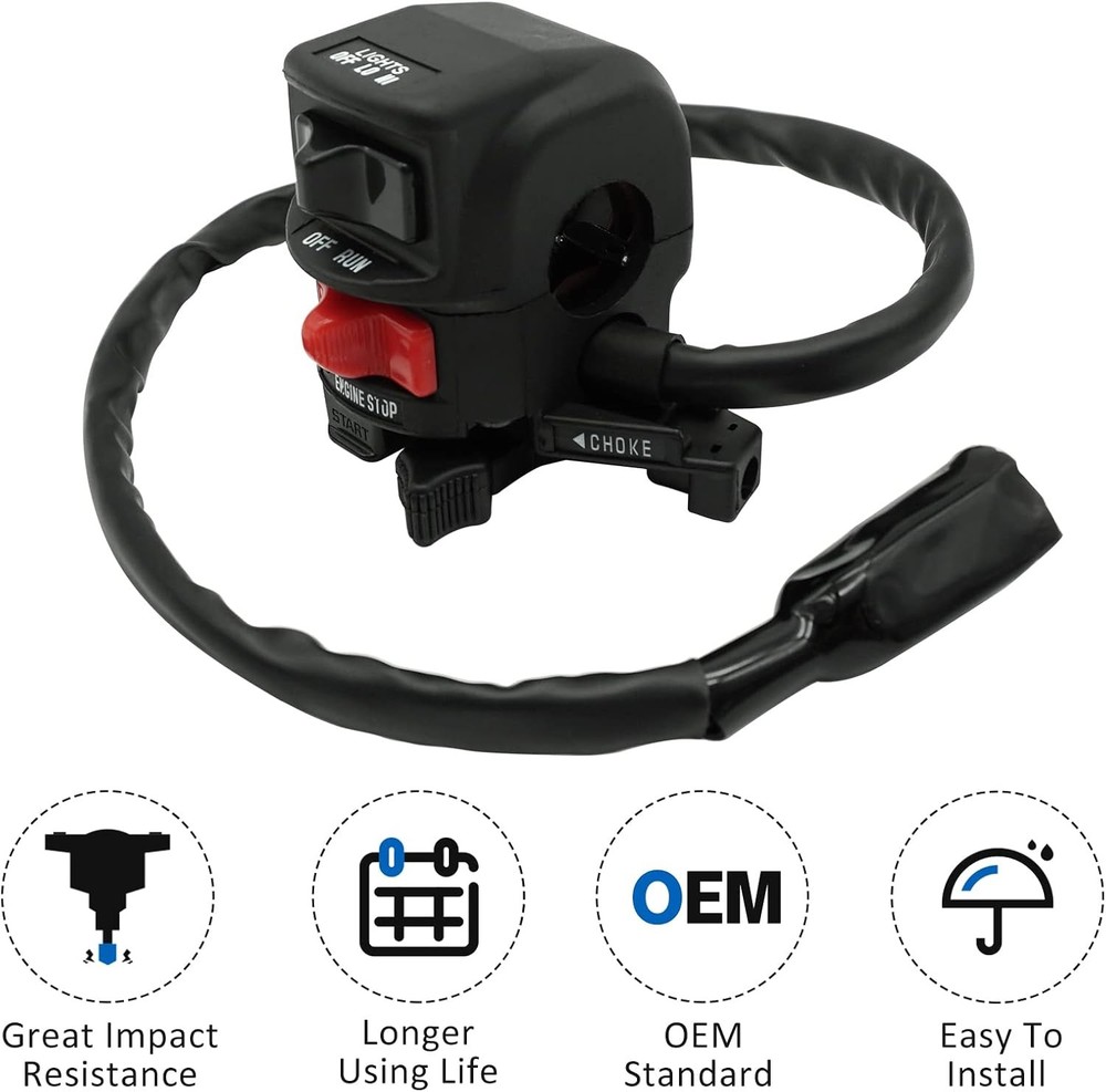 Control Switch Button Start Kill Stop Headlight for Bayou 220 KLF220 96-02