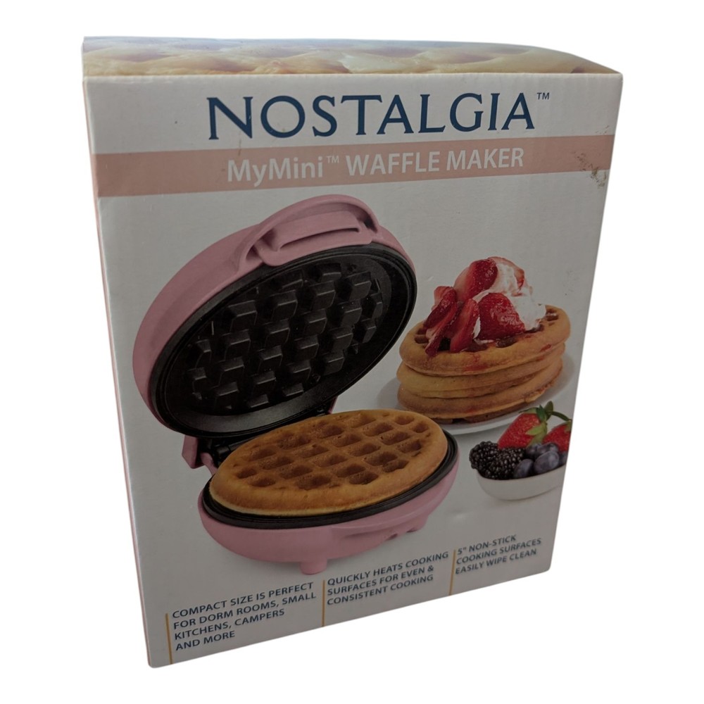 Nostalgia MyMini Wafflemaker Pink New