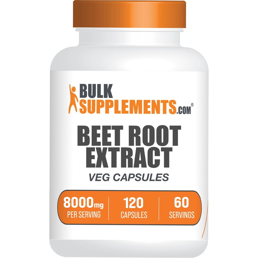 BulkSupplements Beet Root Extract Capsules - 120 Capsules - 8000mg serving