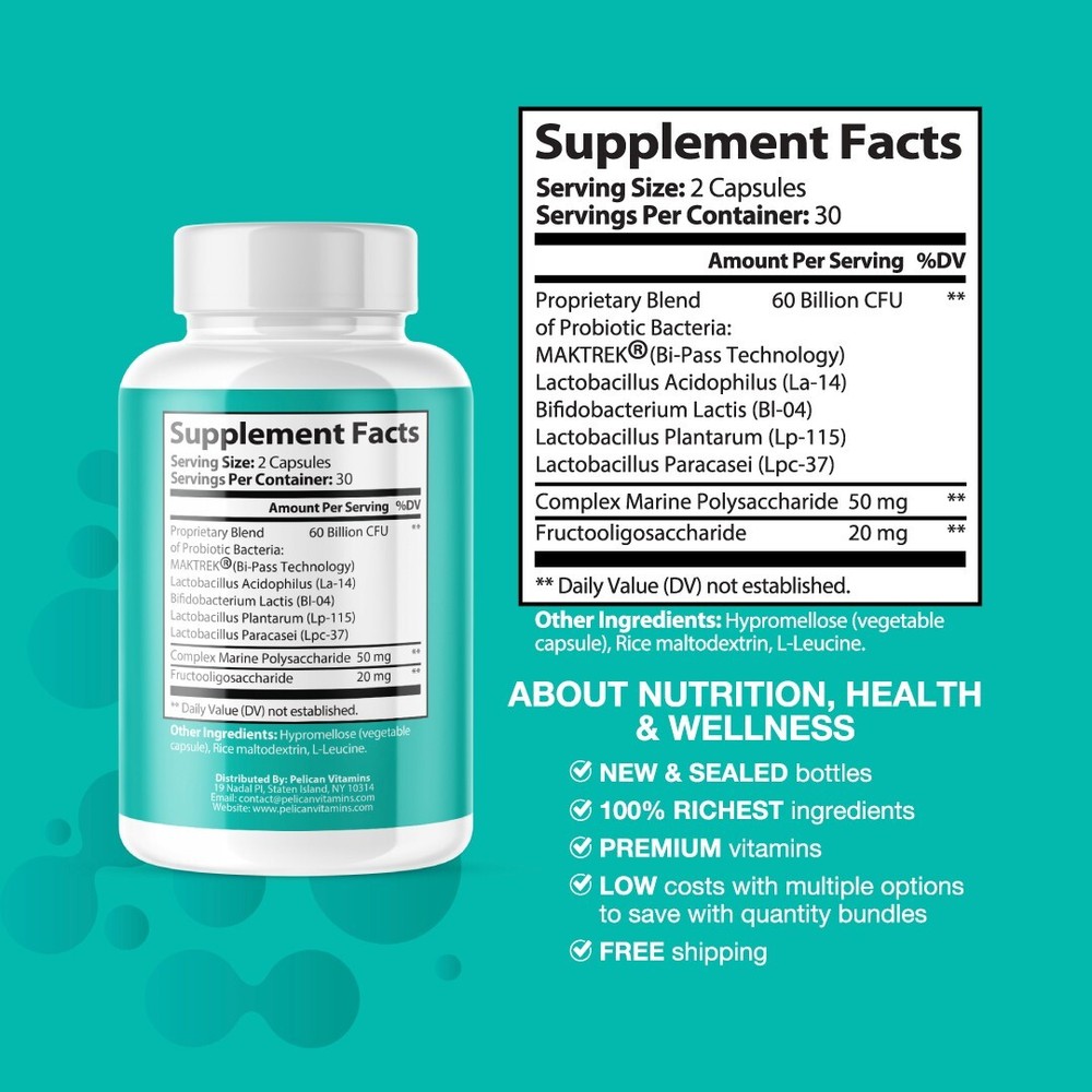 Gutoptim- Digestive Support- 5 Bottles- 300 Capsules