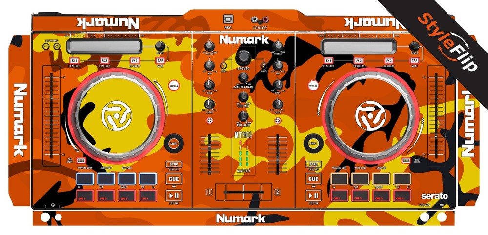 Numark Mixtrack Pro 3 | Orange Camo | Protective Decal | StyleFlip Skins