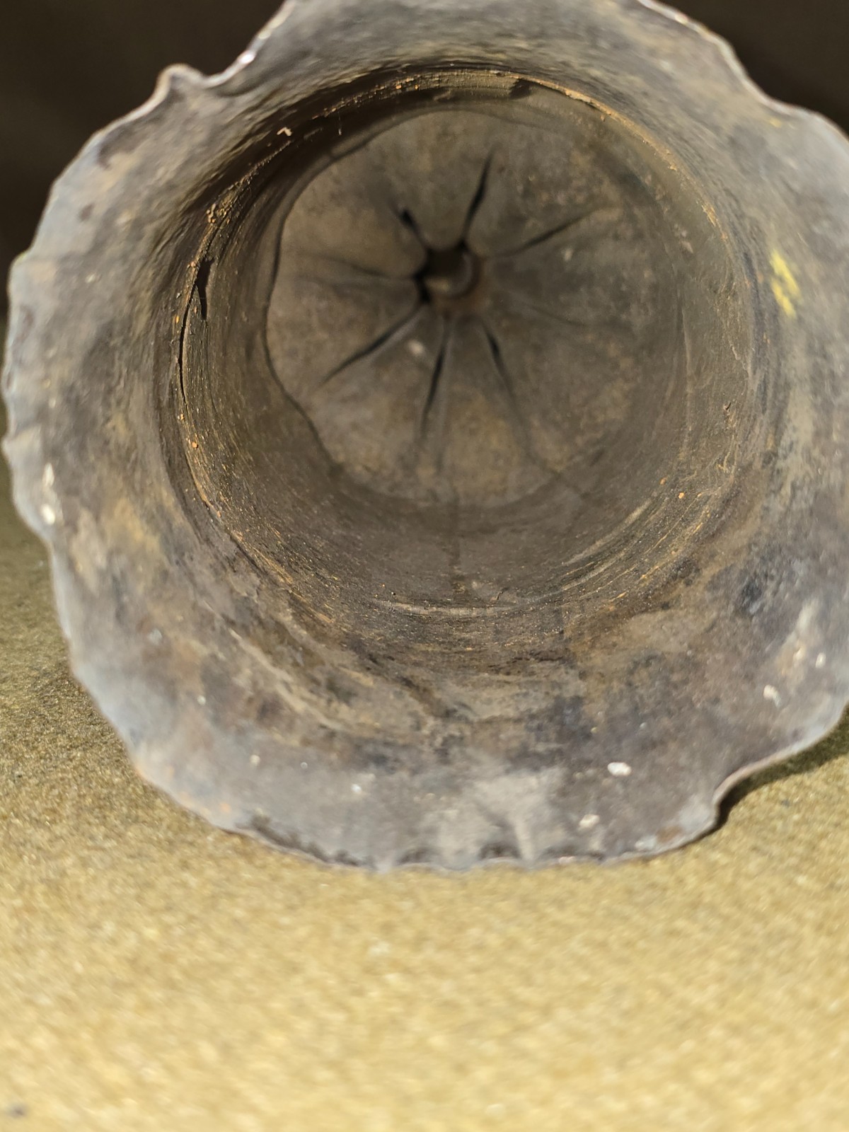 WWI Trench Art Vase Marked Reims