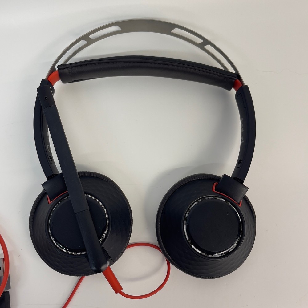 Plantronics Poly Blackwire 5220 Stereo USB Wired Headset With Mic Tested Working