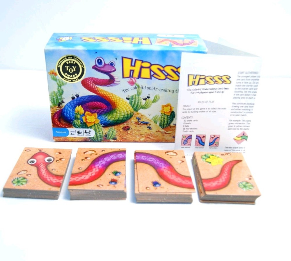 Hisss Snake Making Building Tile Game Gamewright Complete Reprinted Instructions