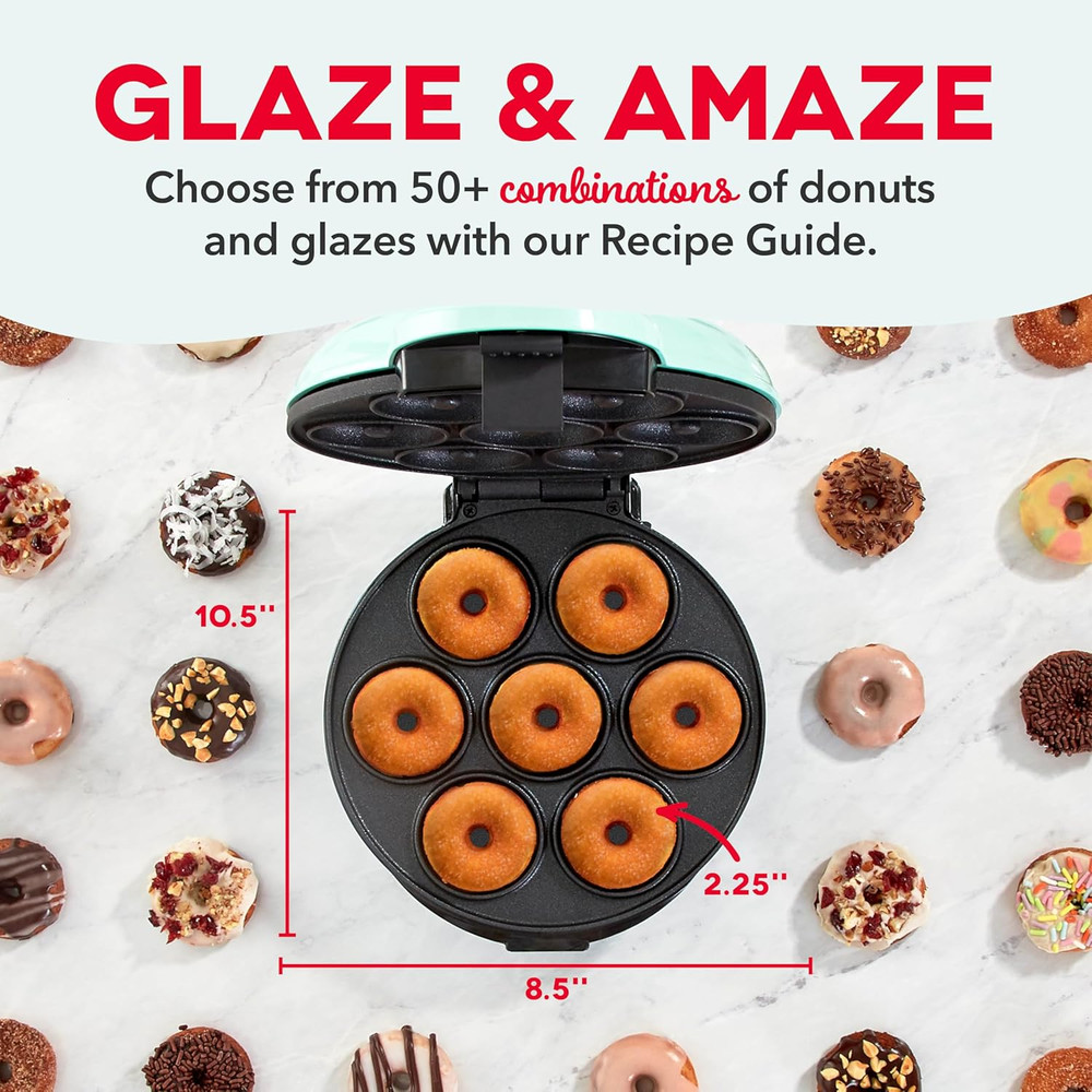 Mini Donut Maker Machine for Kid-Friendly Breakfast, Snacks Desserts