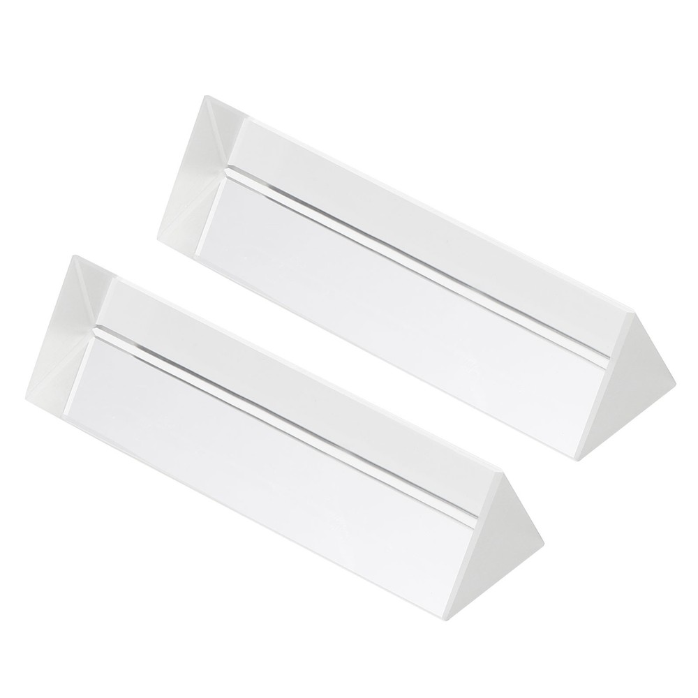 100mm/4 Inch Triangular Prism, 2 Pcs Glass Optical Rainbow Prism, Clear