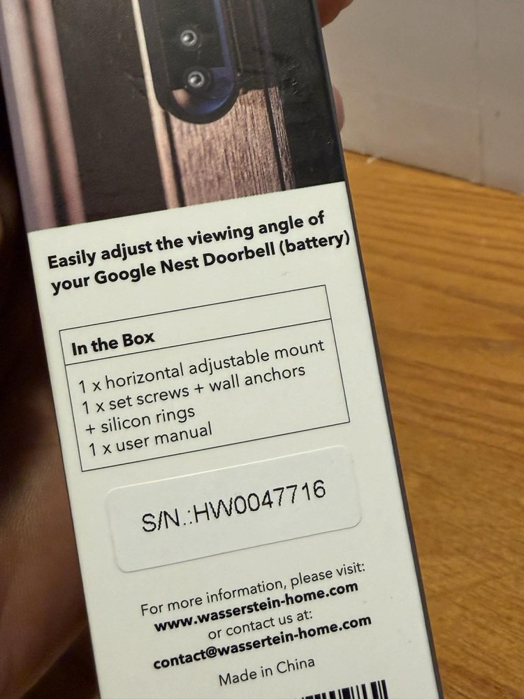 Wasserstein Horizontal Adjustable Mount for Google Nest Doorbell