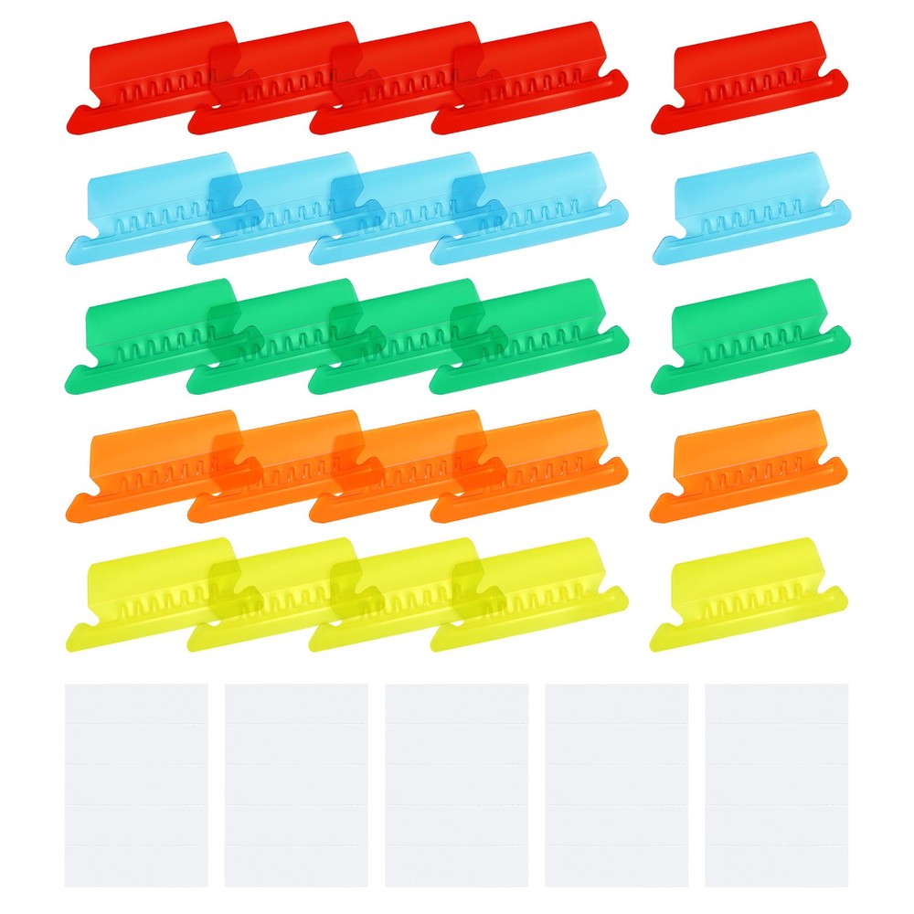 Hanging File Folder Tabs, File Folder Tabs and Inserts, Multicolor, 200 Pcs