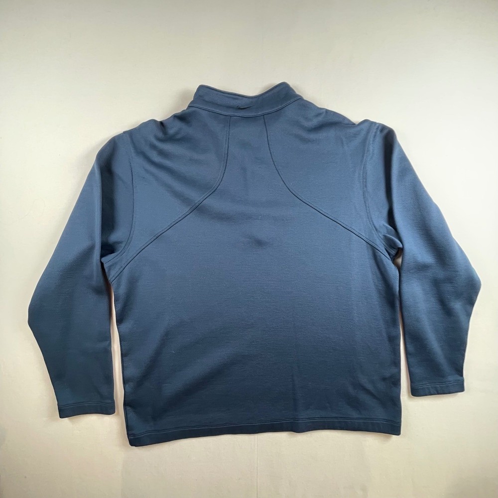 Nike Golf Mens 1/4 Zip Pullover Long Sleeve Athletic Blue Size L