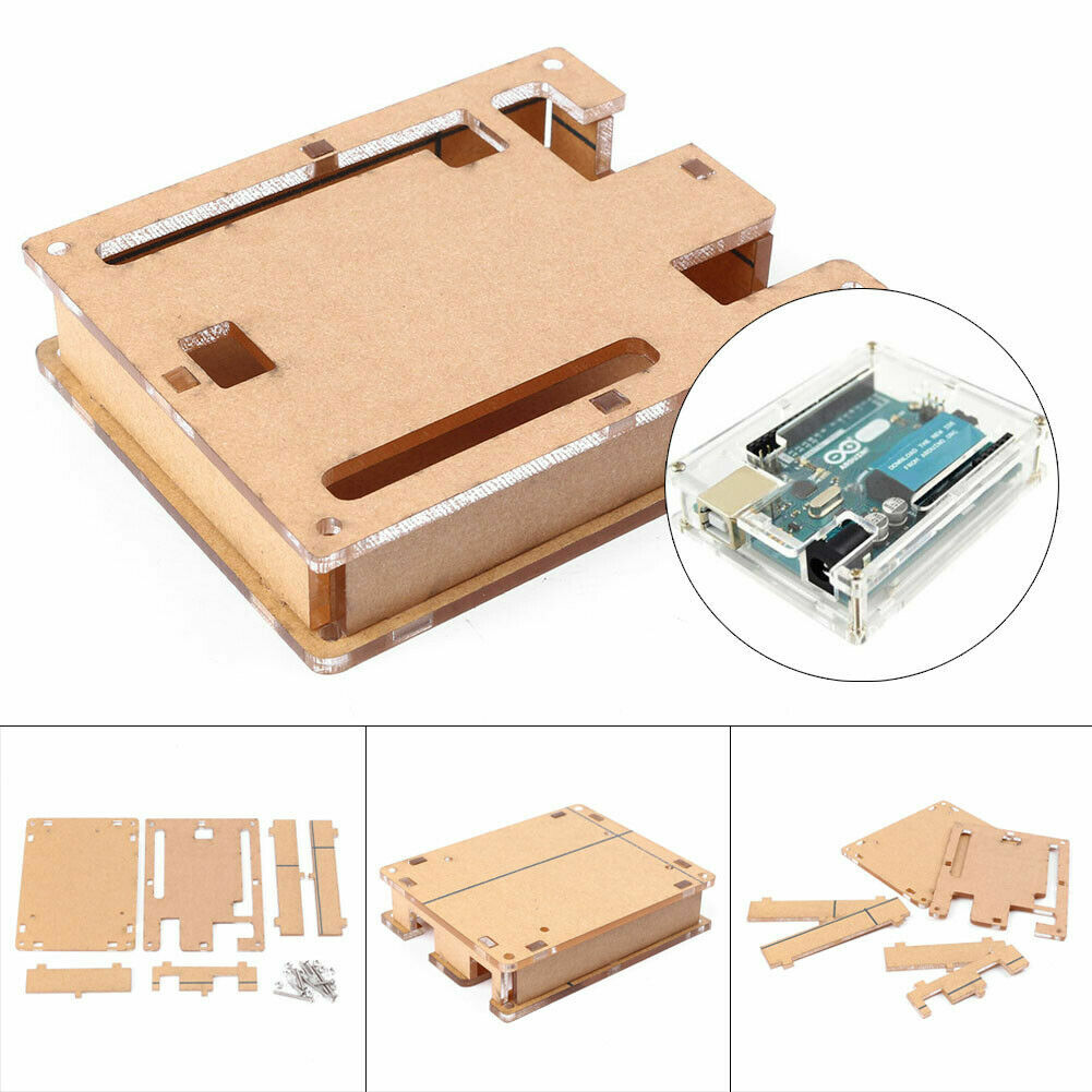3 PACK Transparent Acrylic Case Cover Shell Enclosure Boxes for Arduino UNO R3