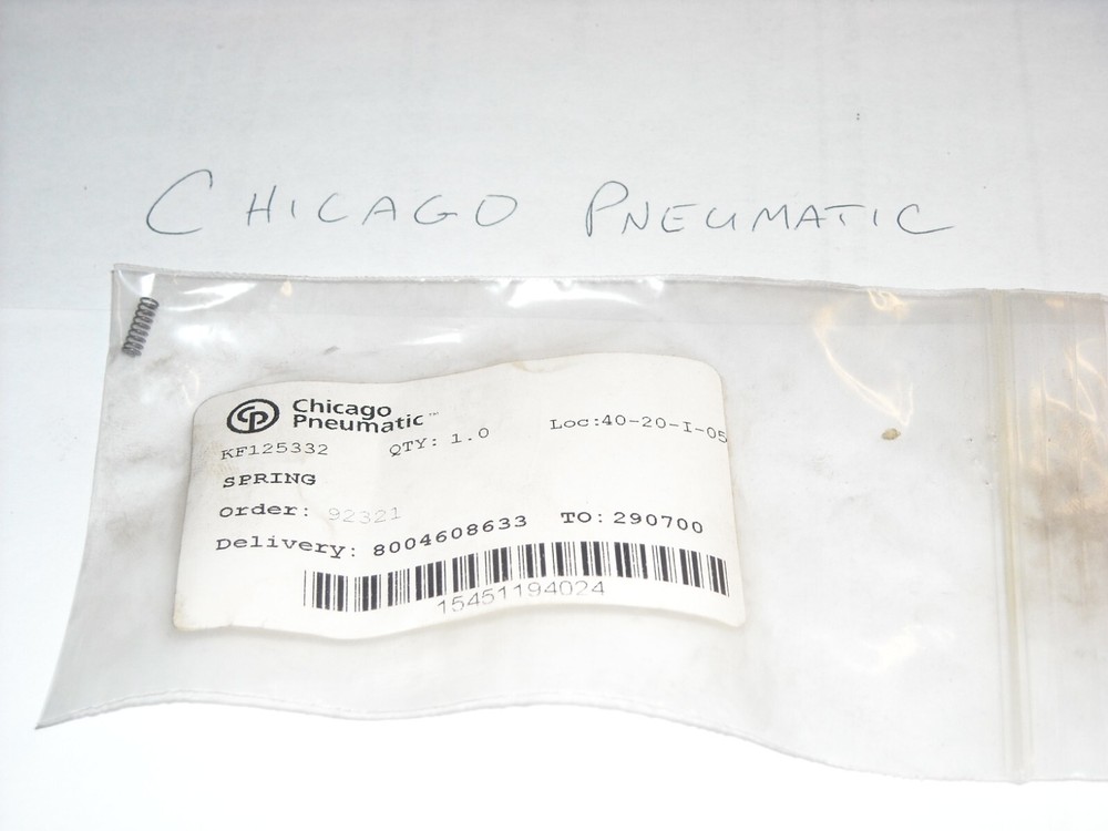 KF125332, Chicago Pneumatic, Spring, New Old Stock