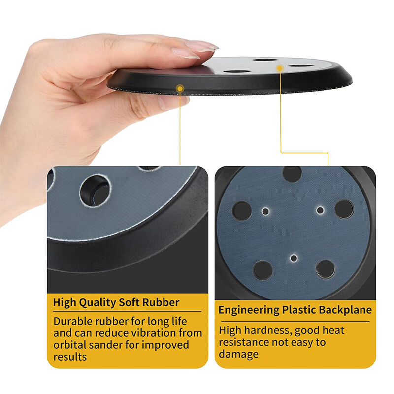 For Porter Cable 13904 13909 333 334 332 5" 5-Hole Hook & Loop Orbit Sander Pad