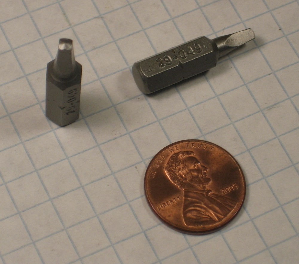 ADVANCE #29-049 1/4" HEX SHANK INSERT SCREWDRIVER BITS, SQUARE DRIVE, #1 TIP