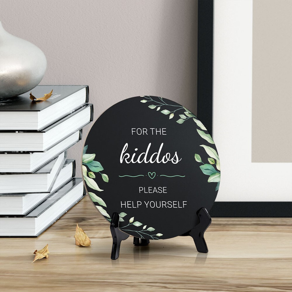 For The Kiddos Please Help Yourself (5 x 5“) Circle Table Sign