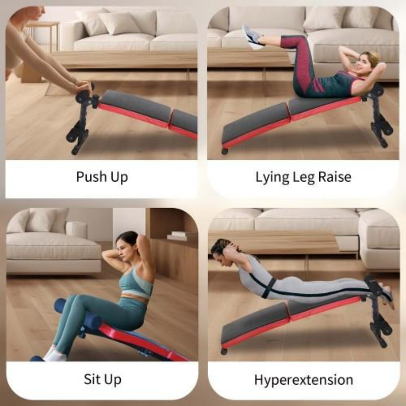 Adjustable Foldable Utility Bench for Home Gym & Strength Training