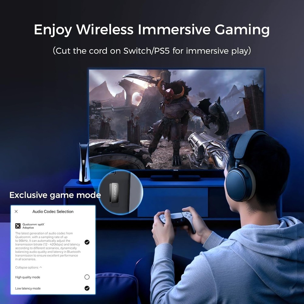 Questyle QCC Dongle Pro MFi Certified USBC Bluetooth Audio Adapter