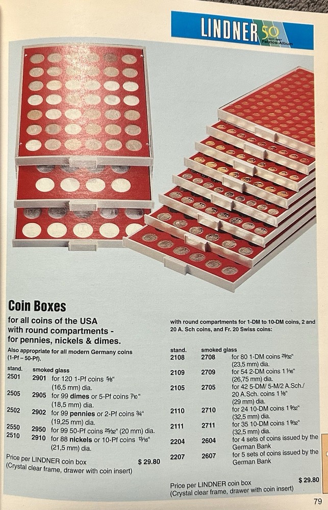 VINTAGE 2000 / 2001 LINDNER STAMP SUPPLIES & ACCESSORIES CATALOG - 92 PAGES