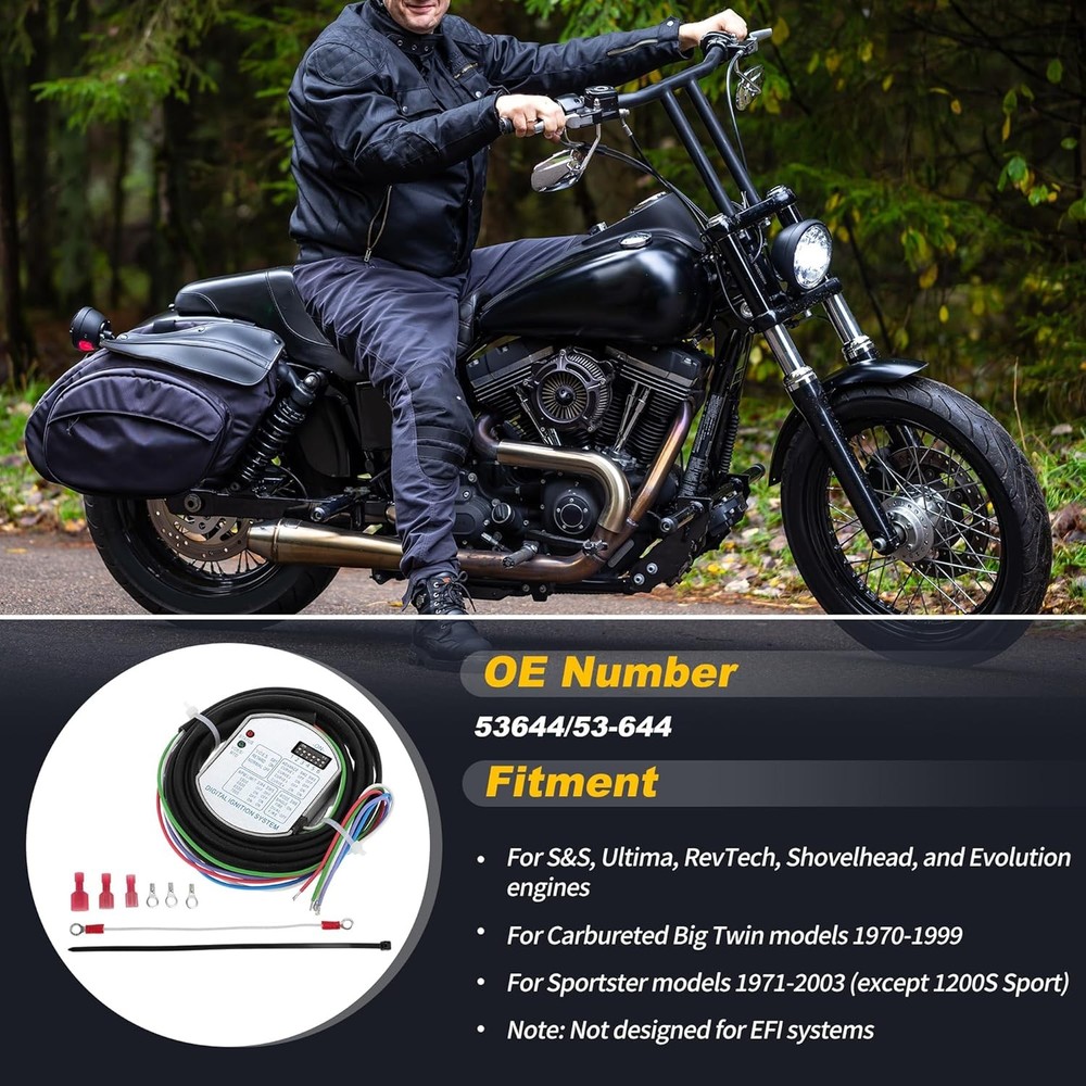 For Harley Dyna Programmable Single Fire 53-644 Electronic Ignition Module
