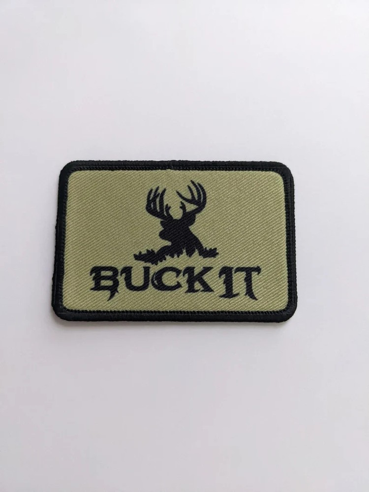 BUCK IT hunting deer humor 2"x3" hook & loop tactical morale patch