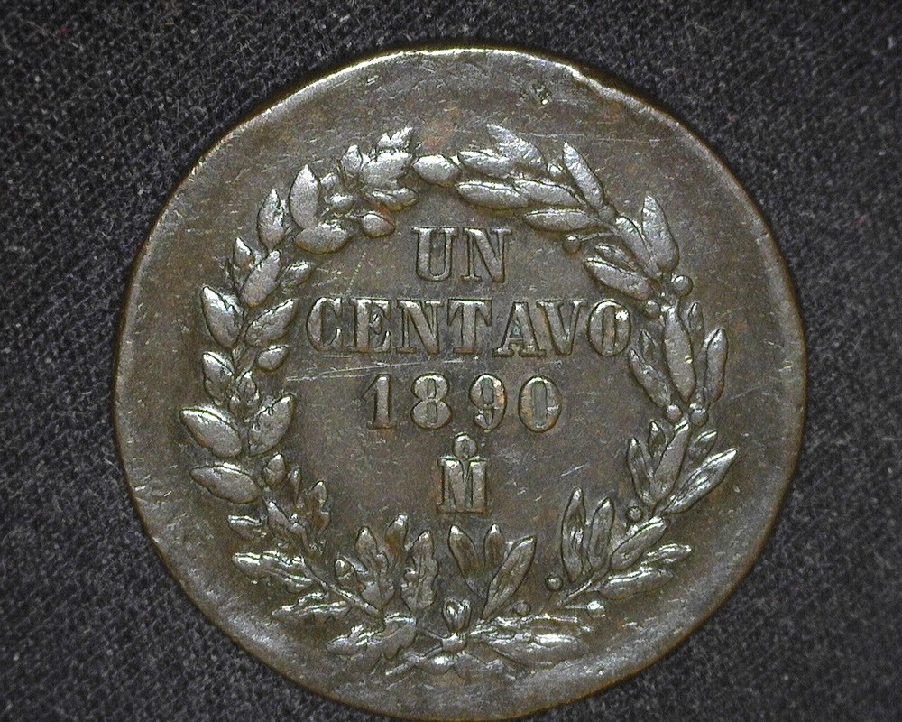 MEXICO 1890 Mo 1 CENTAVO KM391.6 EXTREMELY FINE ~46
