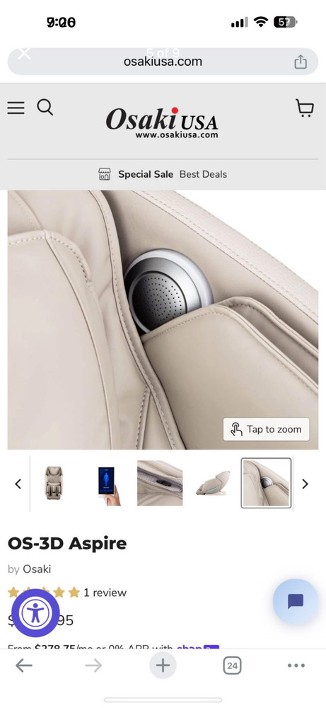 Osaki OS-3D Massage Chair - Brown