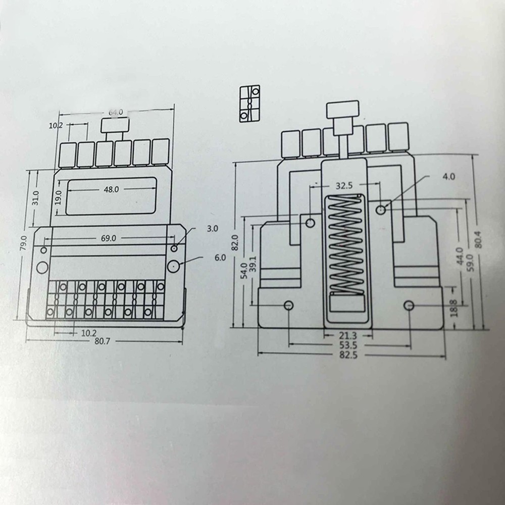 Zinc Alloy Guitar Bridge Tailpiece Replacement For 6 String Headless Guitar