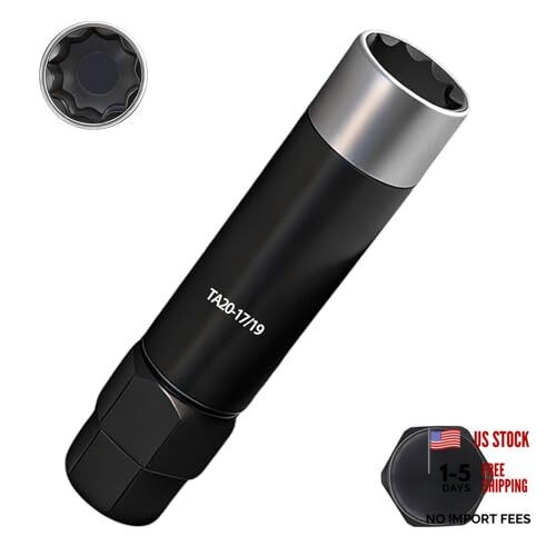 10 Spline Lug Nut Removal Socket Key, Compatible with Trucks & Large 17/19