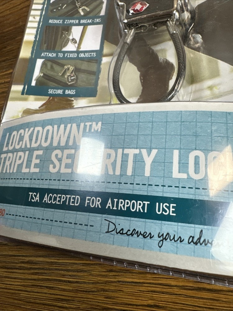Lewis N. Clark Triple Security Lock - Resettable Combination Lock, Black, TSA80