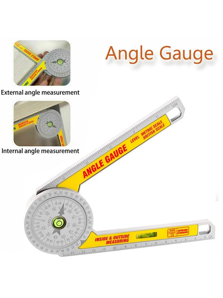 Aluminum Miter Saw Protractor 360° Rust Proof Angle Finder Precision Laser ๑