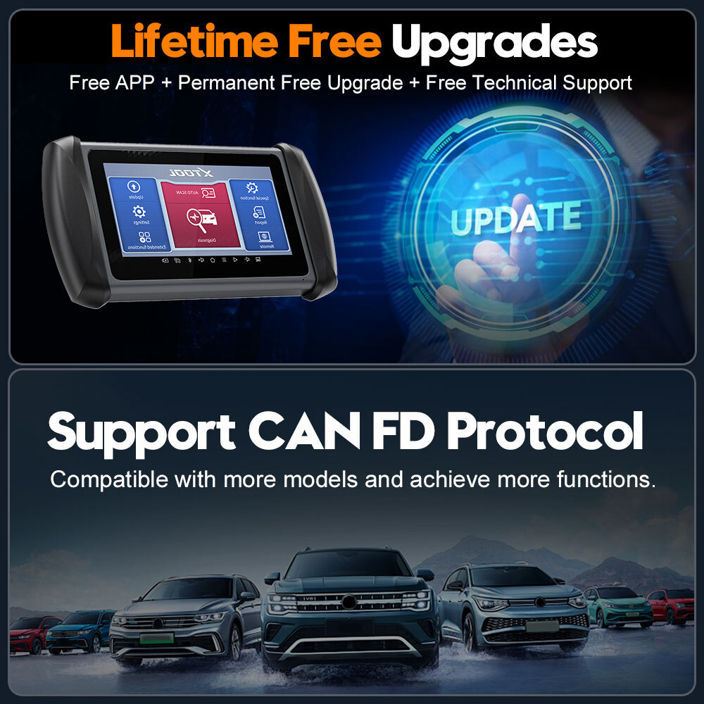 XTOOL IP616 Car OBD2 Scanner Full Systems Diagnostic Key Programming 31+ Service