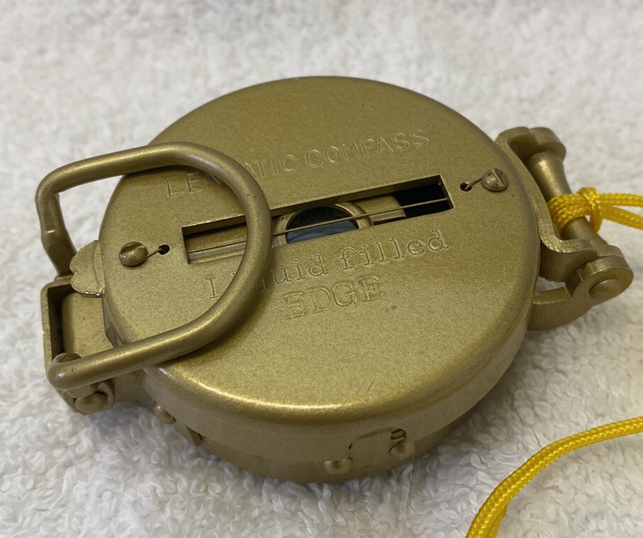 Lensatic Compass Model 14-829 With Box Excellent Condition & Box