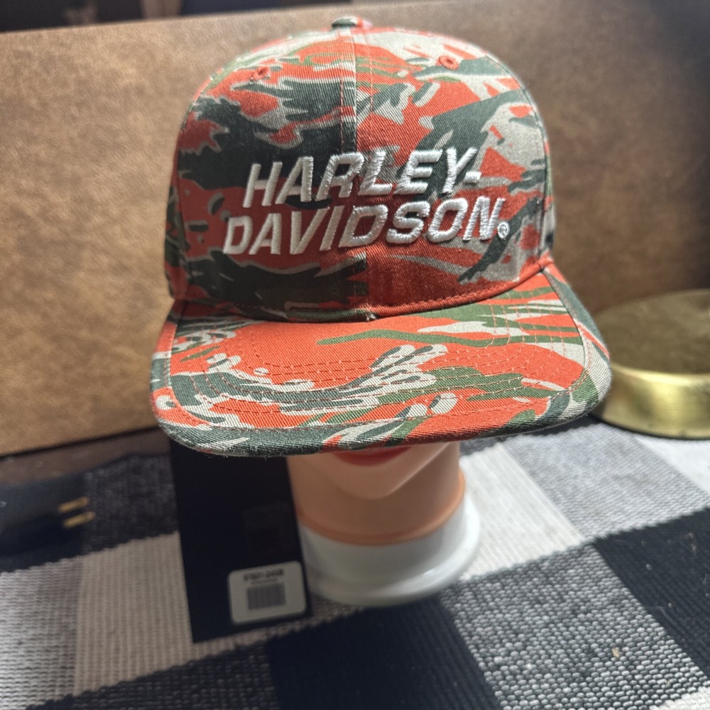 Harley Davidson Camo Adjustable Snapback Cap Mens  97601-24VM