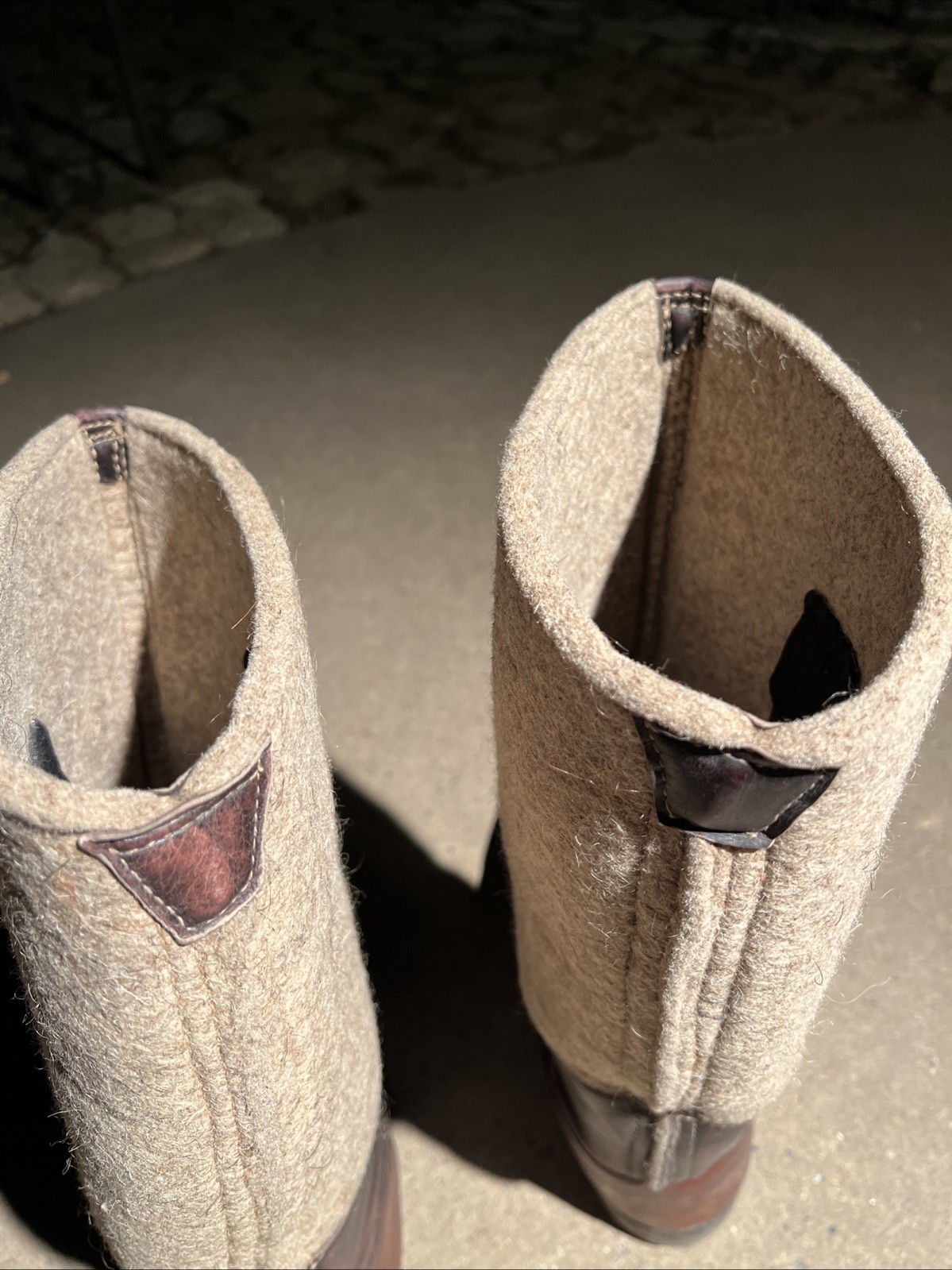 WW2 German Sentry Boots Wool / Leather Original (FF552