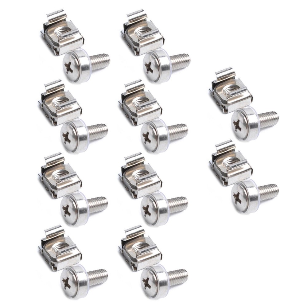 10pcs M5 Mounting Screws& Cage Nuts For Server Network AV Rackmount Equipment A